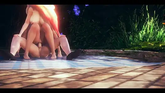 Lol Hentai - Ahri and Syra Threesome with Amazing Sex - Japanese Asian Manga Anime Film Game Porn