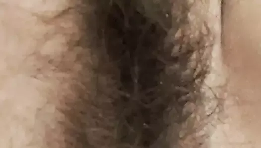 the hairy pussy of the 52 year old mature milf