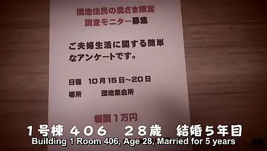 Japanese wife living in cheap apartment complex yearns for big dicks