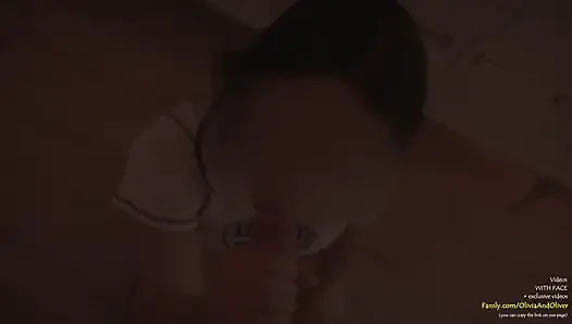 Late Night Blowjob After Party came on Tongue