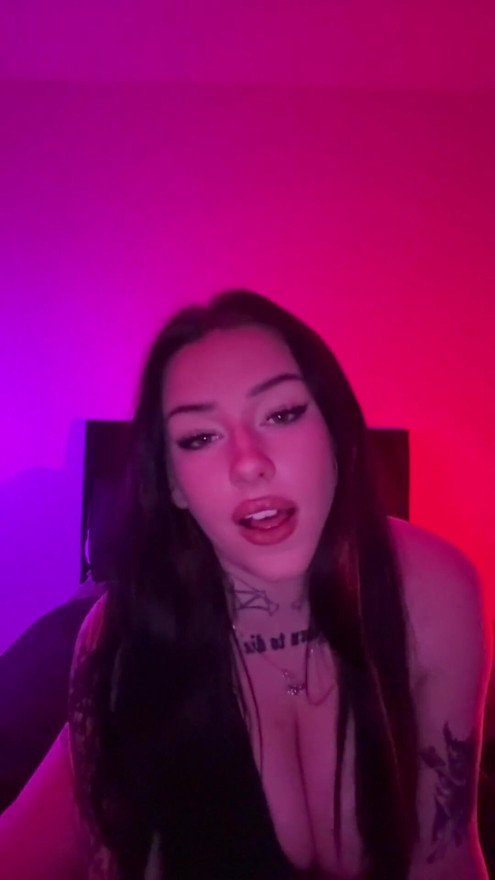 British Goth sexy striptease JOI | Clip 1