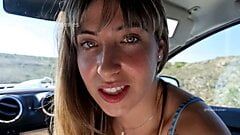 Oral sex with a stranger in the car, I suck his cock in the car in public