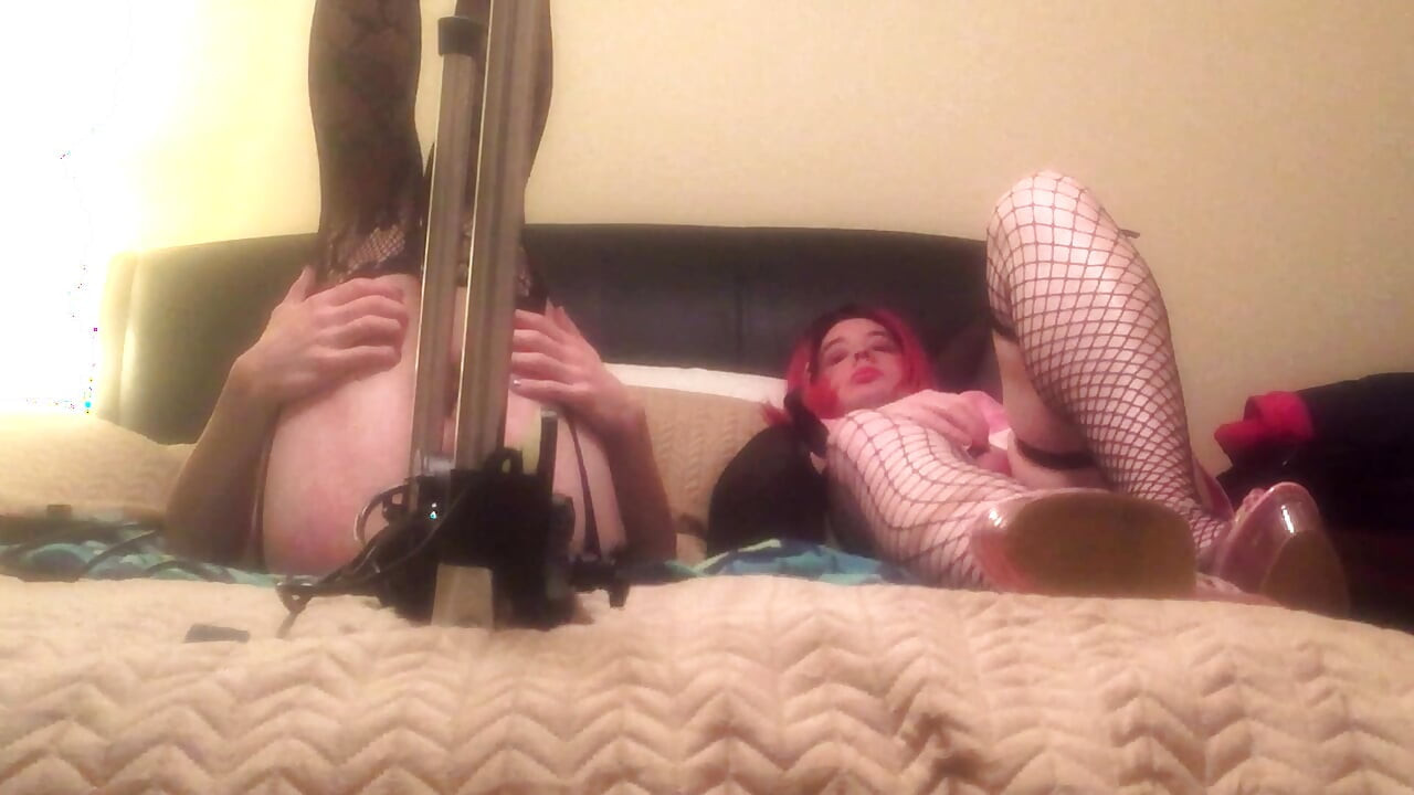 Crossdresser and Trans Woman Using Fucking Machine - Compilation 5