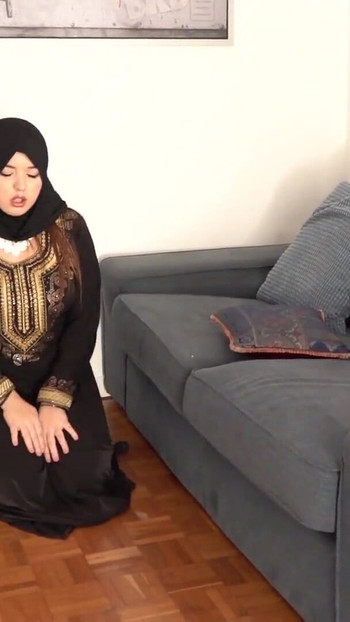 Powerful moment from "Hot Muslim Teen masturbates and gives Blowjob to Brother"