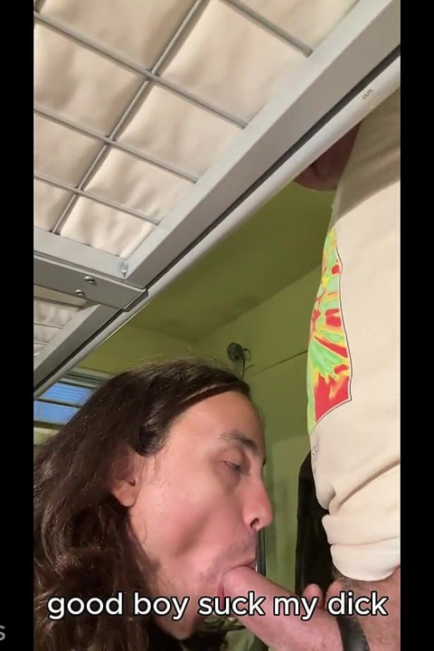Young Traveler Sucks Older Stepdaddy Cock in Hostel Dorm