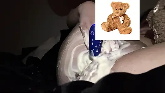 MY KINKY ARAB GIRL MASTUBATES WITH VIBRATOR & MY CUM ALL OVER HER CURVY BODY-  AMATEUR ARABIAN SNOWWHITE