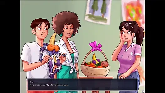 Summertime saga - Johannes and the ladies played spin the bottel ... Erik and Johannes fucked Mrs. Johnson.