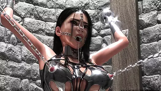 Cute Teen Trapped in a Well - Hardcore Metal Bondage Animation