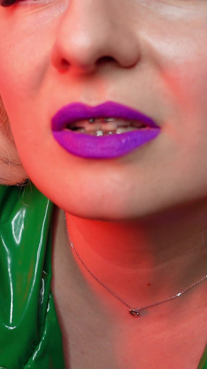 ASMR slowly lipstick tease