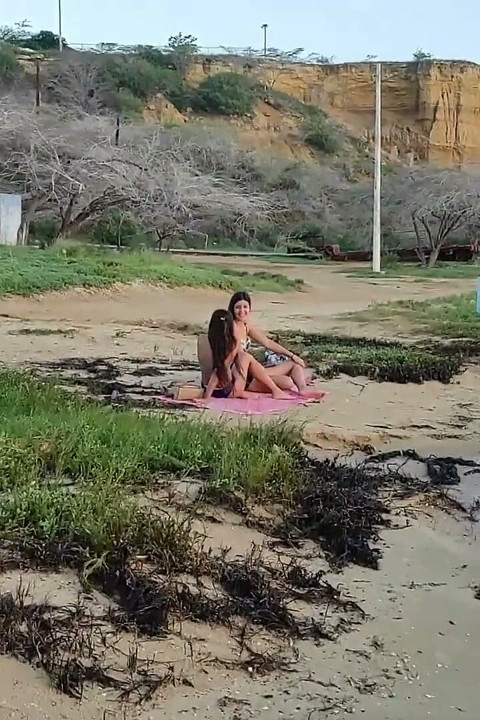 해변 창녀에 묻혔어!