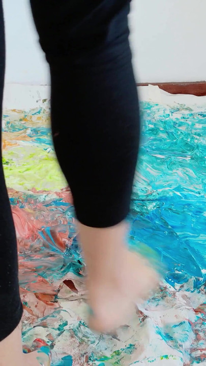 Foot Art - Slikanje stopalima