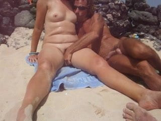 Gina gets some attention on the beach.