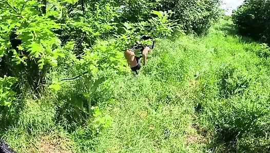 Outdoor Deepthroat, Rough Facefucking and Cum All Over My Downjacket