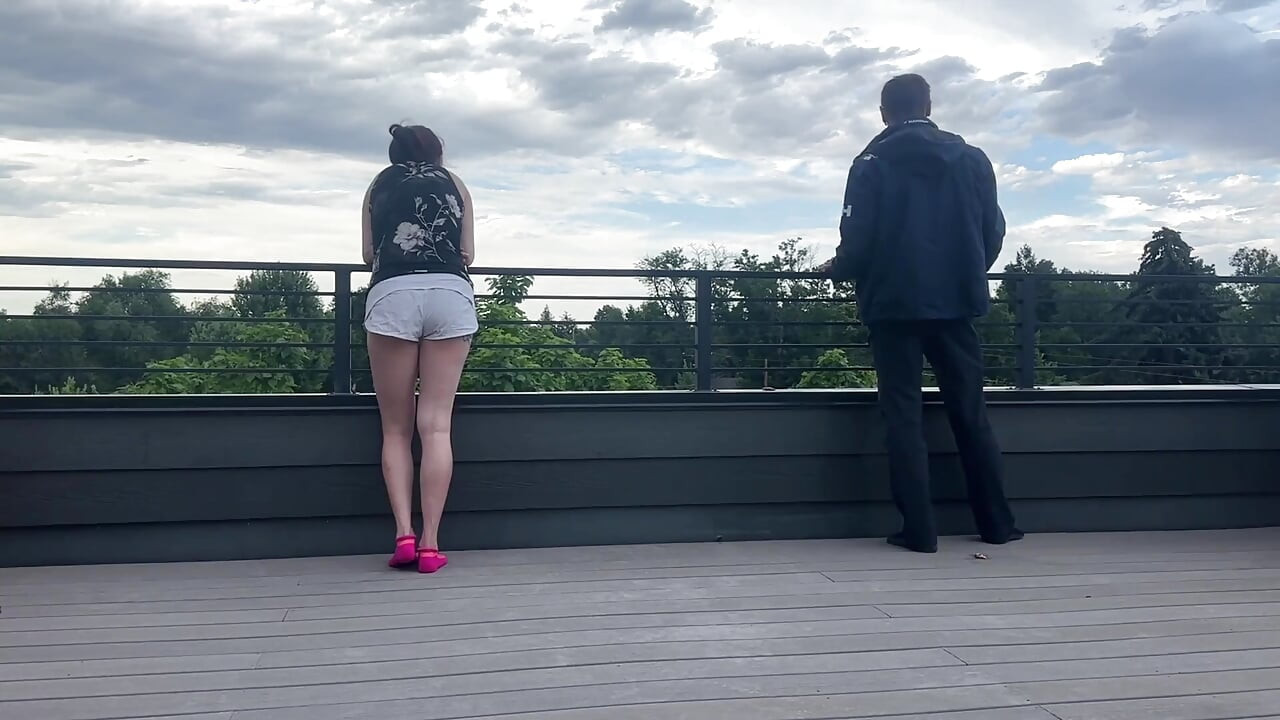 Dickflash Roof Cafe Adventure Cum Inside