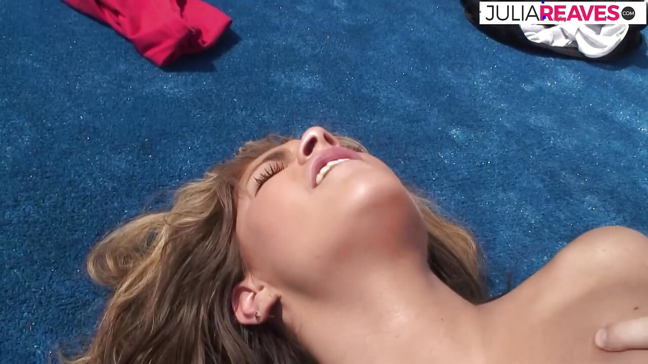 Blonde girl sucks a cock then gets fucked to a cumshot