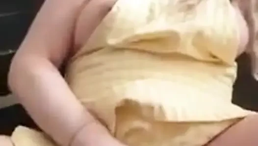 Naughty MILF stepmom kitchen play