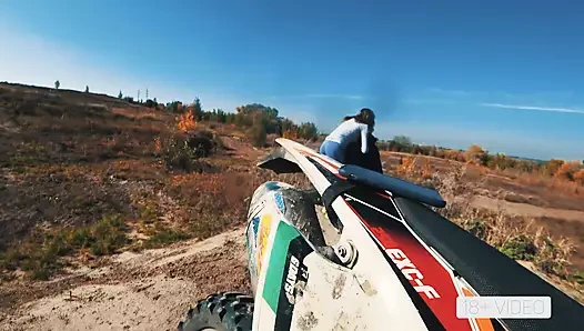 ROUGH ANAL ON DIRTY MOTORCYCLE. MIA BANDINI