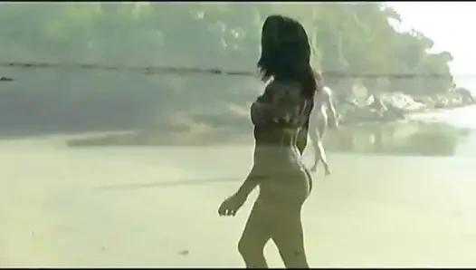 Hot sexy brunette ride a nice solid cock outdoor