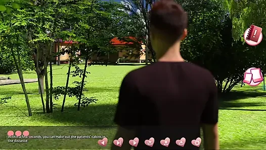 Helping the hotties # 4 - Johanne wachte an einem baum gefesselt auf und so ... Ave him einen blowjob... Belle und Stacy spielten miteinander.