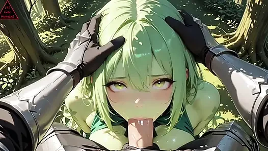 Voyeur Knight Watches Nymph Touch Her Wet Pussy. Then She Pulls Him In for Hard, Dripping Forest Fucking  ( AI Generated )