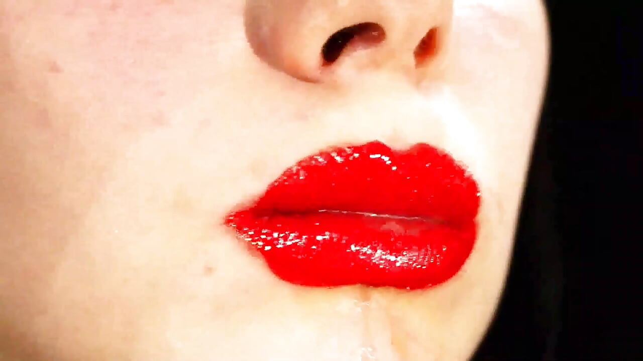 Batom vermelho - compilação e provocação labial! 50$ em vez do preço original 85 $