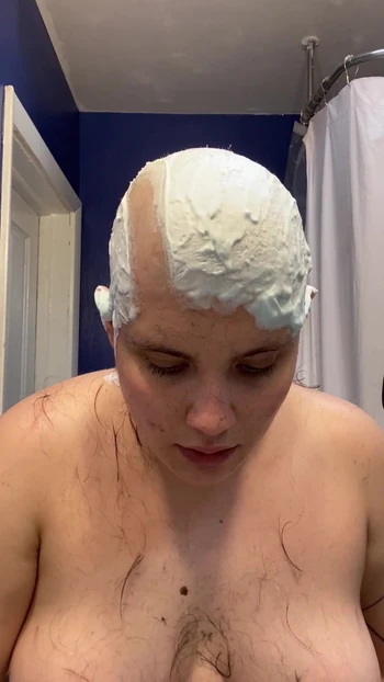 Powerful moment from "Hairless Whore - Adama Daat Amateur Fetish Head and Brow Shave"