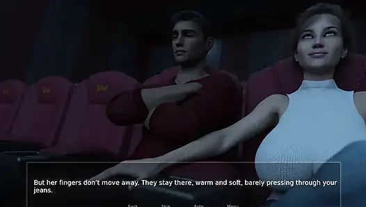Üvey annem karanlık tiyatroda beni ereksiyon etti ve yabancı kızın tiyatro tuvaletinde elle muamelesi - deceit gölgeleri - e08