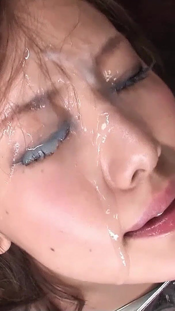Stunning moment from "Massive Bukkake Facial at uncensored JAV Porn for Skinny Japanese Teen at Full Movie"