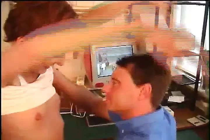 Cute housewife Nancy's office Fuck