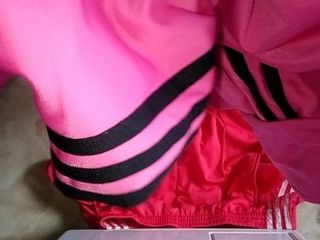 Komm auf rosa adidas Firebird Trainingshose