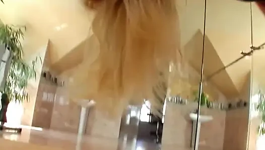 Gina B - EURO SOLO Gorgeous Babe Masturbation, body stockings, high heels, lingerie, blonde sexy bitch big ass wet Long Version