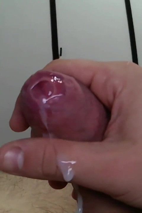 Precum on Wet Uncut Tight Foreskin