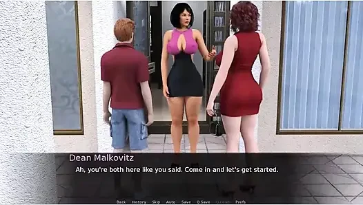 Milftopia-gameplay - permainan peran - ibu kos bertemu penyewa kampus dean