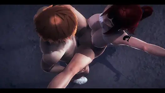 Fairy Tail Hentai - Erza Scarlet Blowjob and Fucked in a Warehouse - Japanese Asian Manga Anime Game Porn