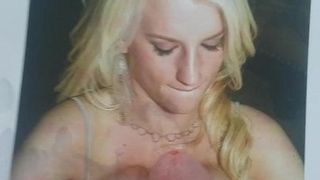 Cumtribute on offered big boobs
