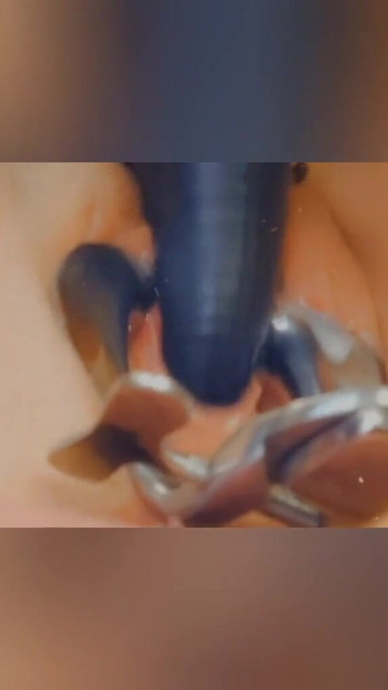 Key moment from "German sub SklavinS a new Peehole Slave Training! Until her Master can fuck her urethral!!"