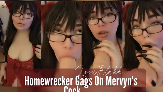 Homewrecker Gags on Mervyns Cock