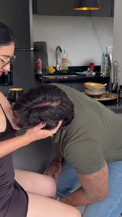 Horny stepmom fucks her stepdaughter's boyfriend behind her back | Clip 1