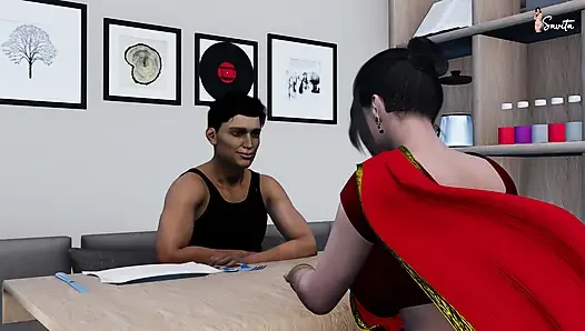 I fucked my horny, desi Stepmom in the kitchen.