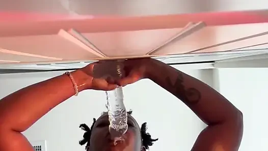 Ebony Suck Dildo Blowjob