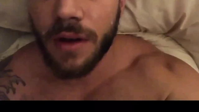 Self Cum Facial and Eating My Own Cum while Masturbating