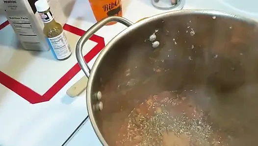 Приготовленная сперма 3 Leek Chili с маслянистой дрочкой