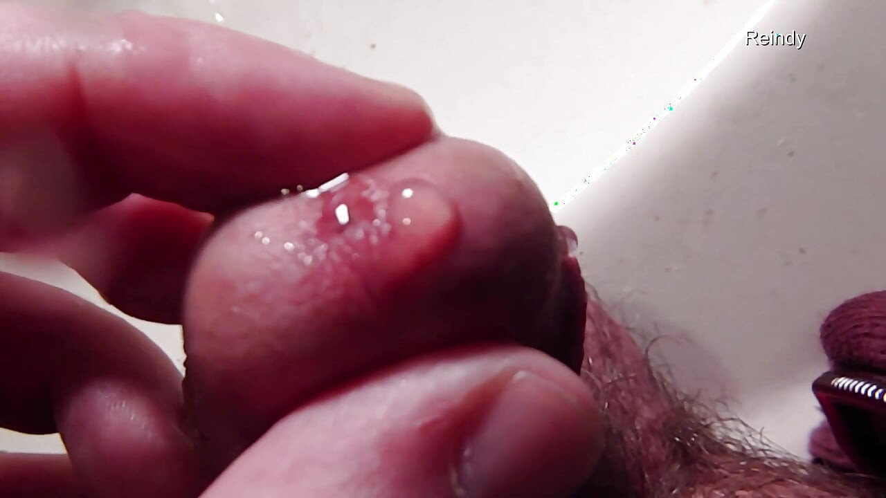 Peehole Piss Play Close up View in Slow Motion