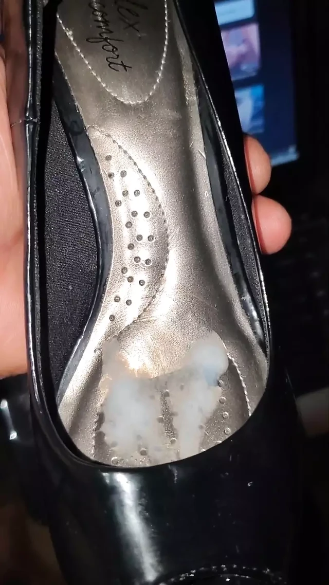 playing with cute black heels