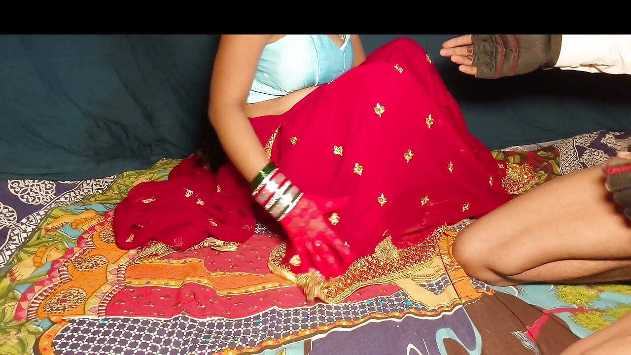 A Naughty Desi Couple in a Red Saree Gets Carried Away in a Secret Bedroom Encounter Full of Dirty Talk Forbidden Desires and