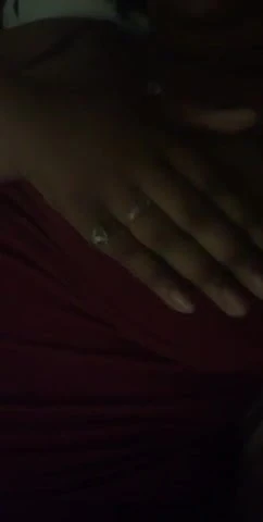 Ebony beauty playing with tittiea
