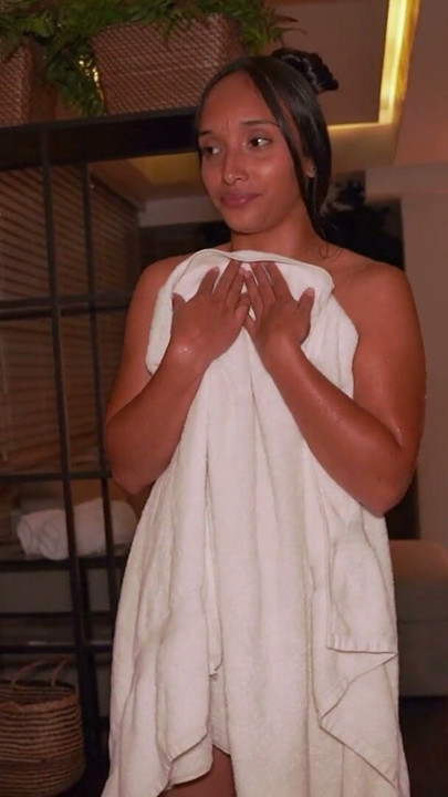 My stepbrother steals his stepsister's towel and ends up fucking her | Clip 1