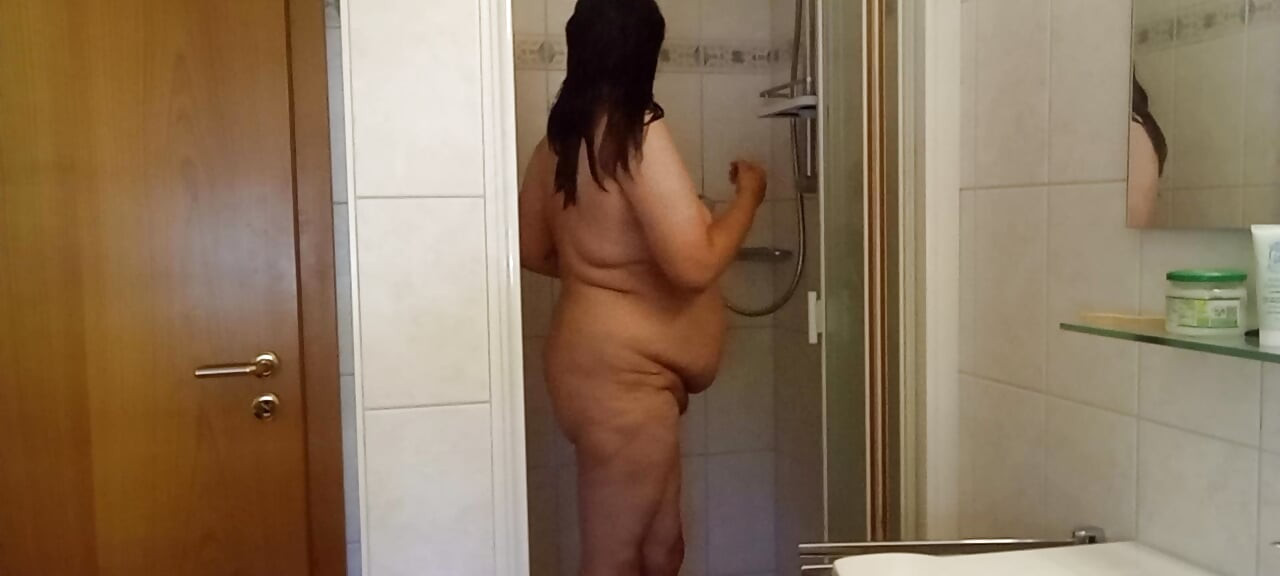 Érett BBW privát zuhany rutin