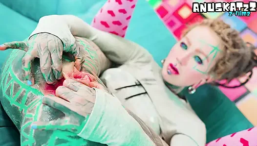 Alt Pornostar's anal klafft nach hardcore-ficken von tätowiertem schwanz - weit offen &ruiniert