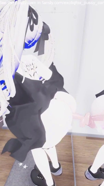 Zapanjujući trenutak iz "Slatka gamerska djevojka Hentai Gamer japanska igra Secret Flasher Manaka"